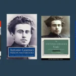 Book covers: Selections from the Prison Notebooks, Prison Notebooks, Volume 3, The Antonio Gramsci Reader, Pre-Prison Writings.